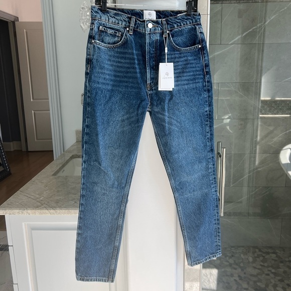 Anine Bing Sonya Mid-Rise Jeans Blue - Picture 6 of 15